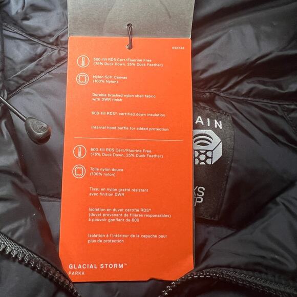 NWT Mountain Hardwear Glacial Storm Hooded Jacket Black Size Extra Small - Picture 7 of 13
